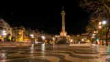 LISSABON - Central square  "Praa D.Pedro IV" by night