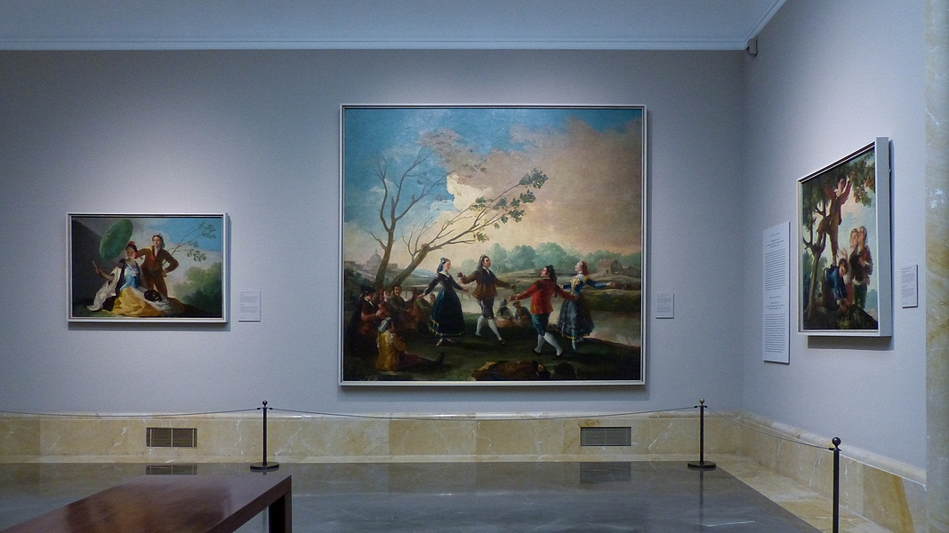 At Museo del Prado; Goya paintings