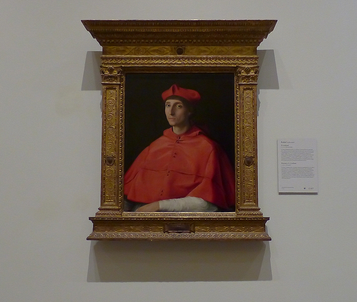 At Museo del Prado; Raphal, Portrait of a cardinal