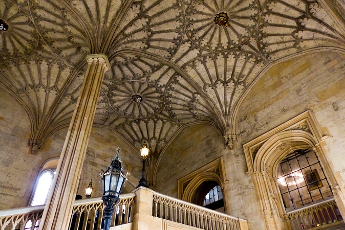 Oxford; Christ Church College, staircase to the  'Hall'