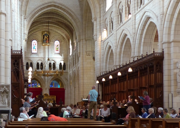 Buckfastleigh Church; Choir rehearsing Vivaldis Gloria and Mozarts Requiem